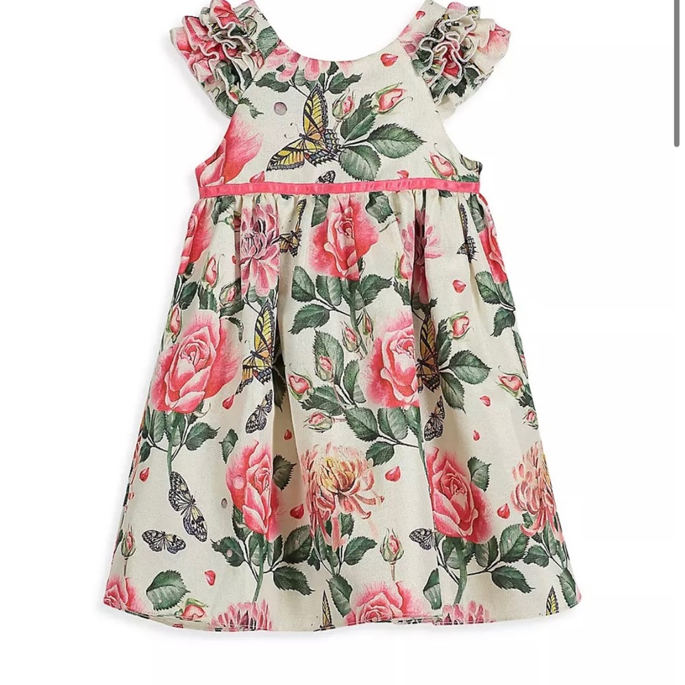 Pippa & Julie ruffle floral butterfly dress